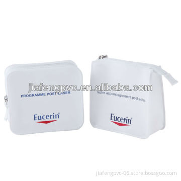 White TPU ziplock pouch with gusset